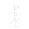 Monarch Specialties Coat Rack, Hall Tree, Free Standing, Hanging Bar, 6 Hooks, Entryway, 68"H, Bedroom, Metal, Grey I 2163 - alternate 5